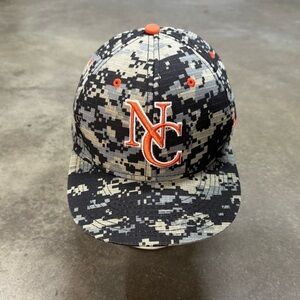 The Game Pro Fit Hat 7 1/2 NC Logo Digital Camo Fitted Baseball Cap